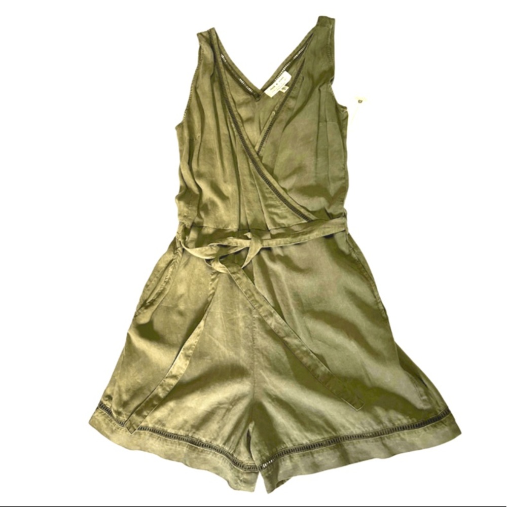Cloth & Stone Anthropology Romper Green Size XL